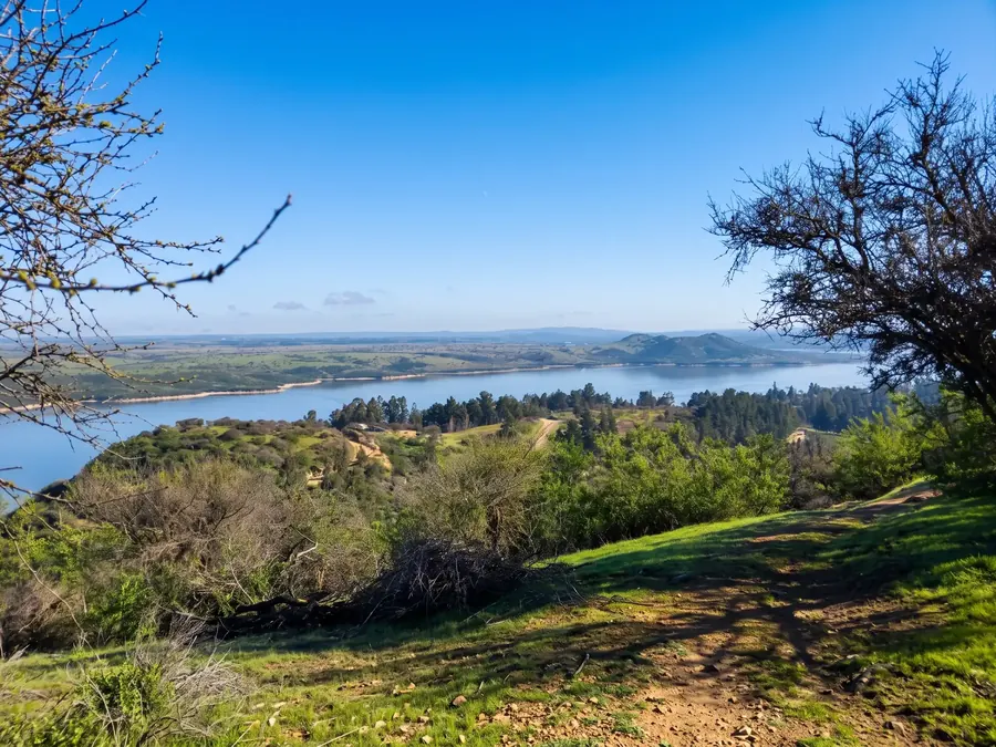 Vista panorámica del Lago Rapel desde la parte alta del loteo